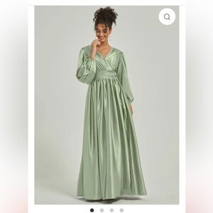 NZ BRIDAL sage green dress